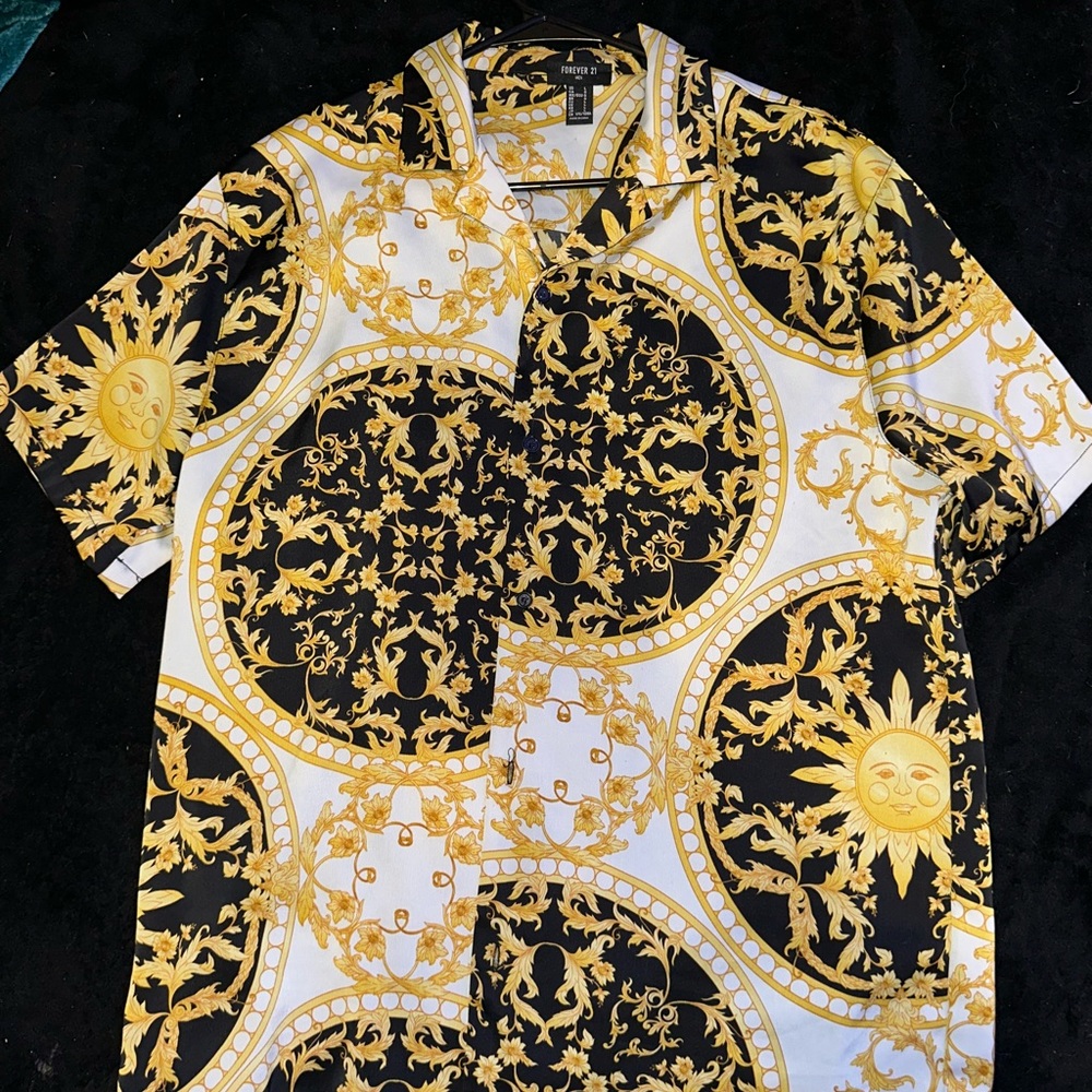 Short Sleeve Button Up Shirt - Forever 21 Men